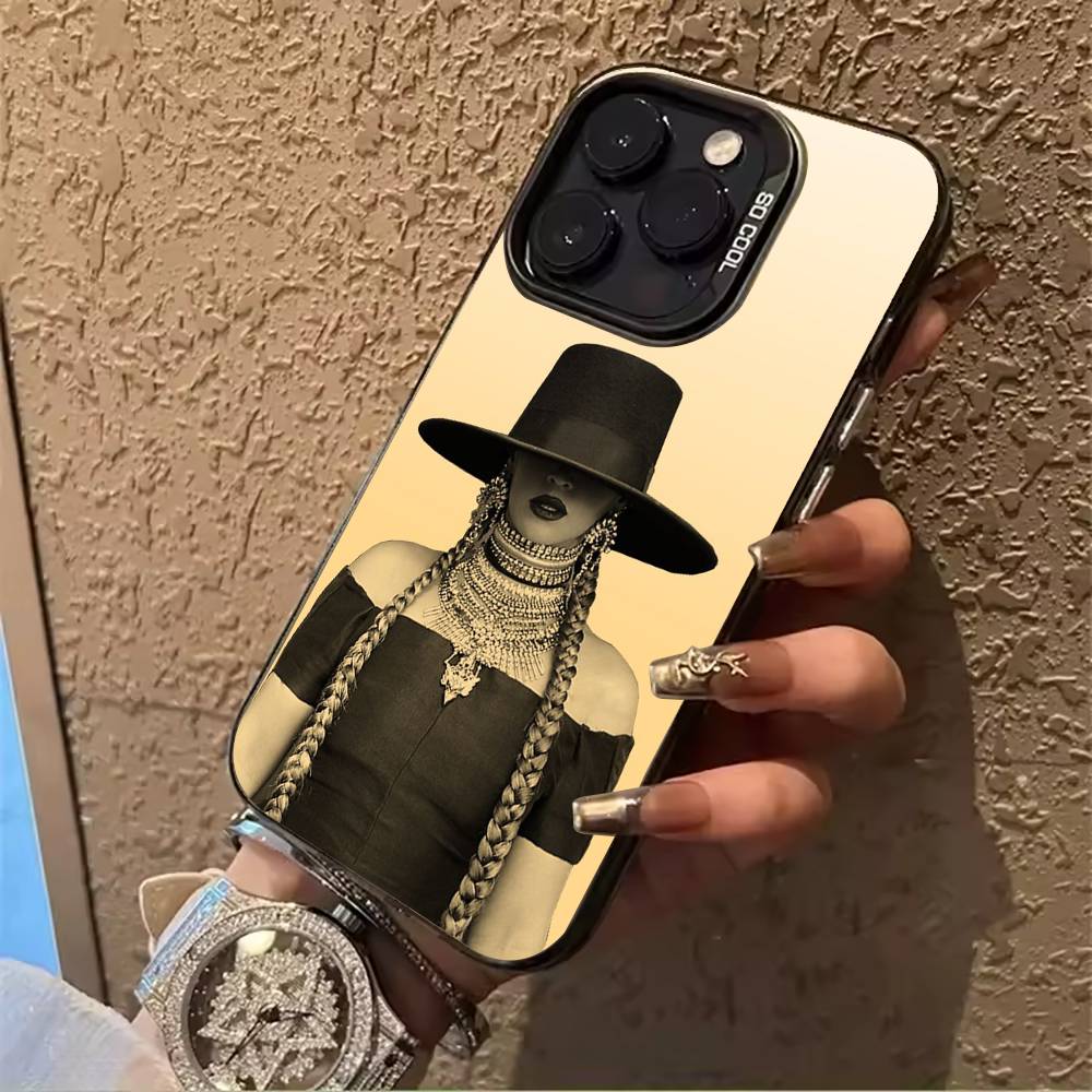 Музыкальная легенда-B-Бейонсе Чехол для телефона для iPhone 17,16,15,14,13,12,11 Plus Pro Max Цветной Серебристый Чехол для телефона