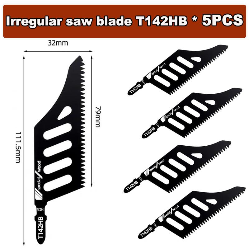 T142HB Curved Jigsaw Blade - 1/3/5/10PCS T Shank Flush Cutting Replacement Blades For Precision Cuts Electric Tool Accessories