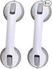 2-Pack of Suction Cup Shower Handles Bathroom Balance Bar Safety Handrail Support Bathroom Shower Handle with Strong Suction Cup Grip Bathroom Handle