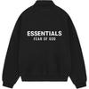 Essentials Fleece Polo Black Men Tops 192HO244390F