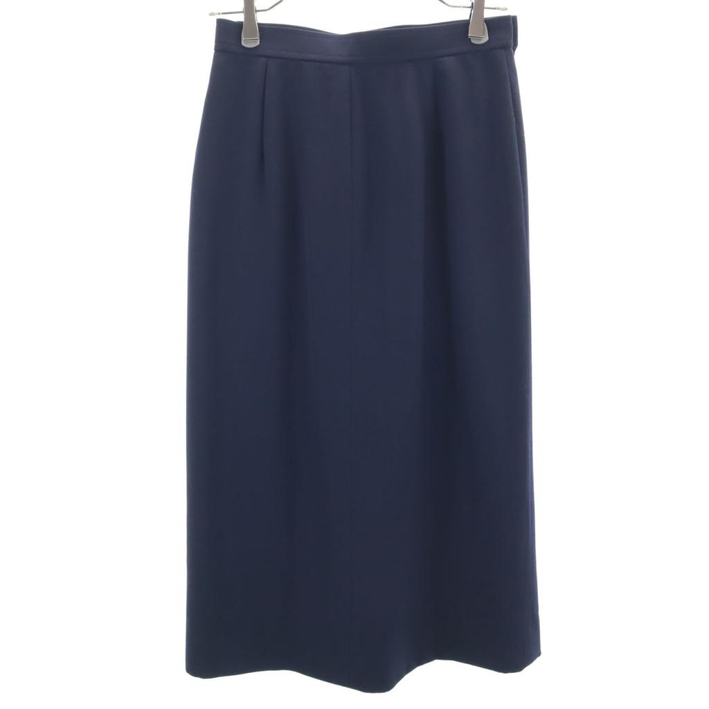 Yves Saint Laurent 90s Old Long Length Wrap Skirt L Navy Women Used