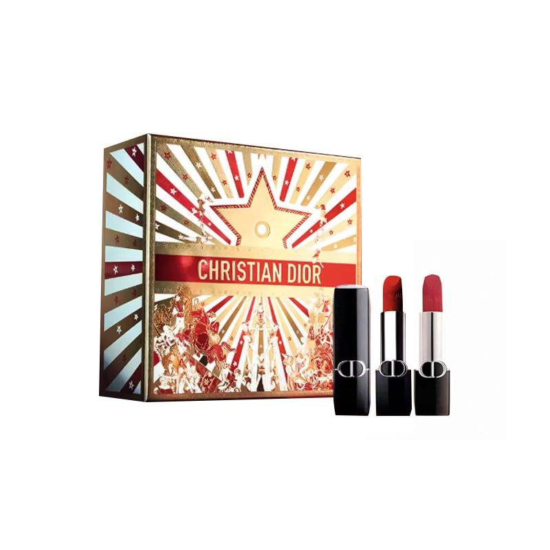 DIOR Lipstick Intense Blue Gold Dual Makeup Set Star Wishes Red Luck Limited Edition Gift Box Velvet Smooth Lasting High-Level Feeling No Stitches