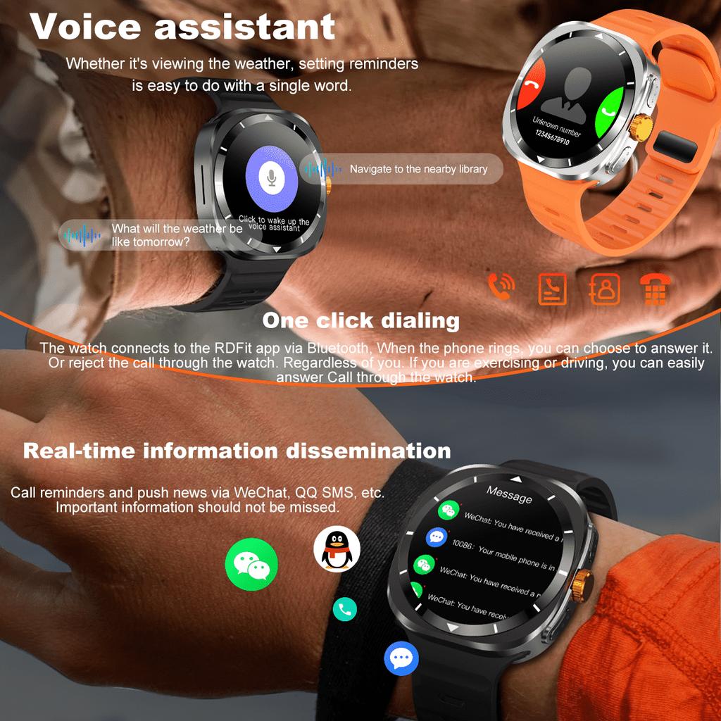 2024 Новые NFC-часы F7 Ultra Bluetooth Call Smart Watch Мужские AMOLED-экраны Многофункциональные спортивные фитнес-трекеры Женские умные часы для здоровья