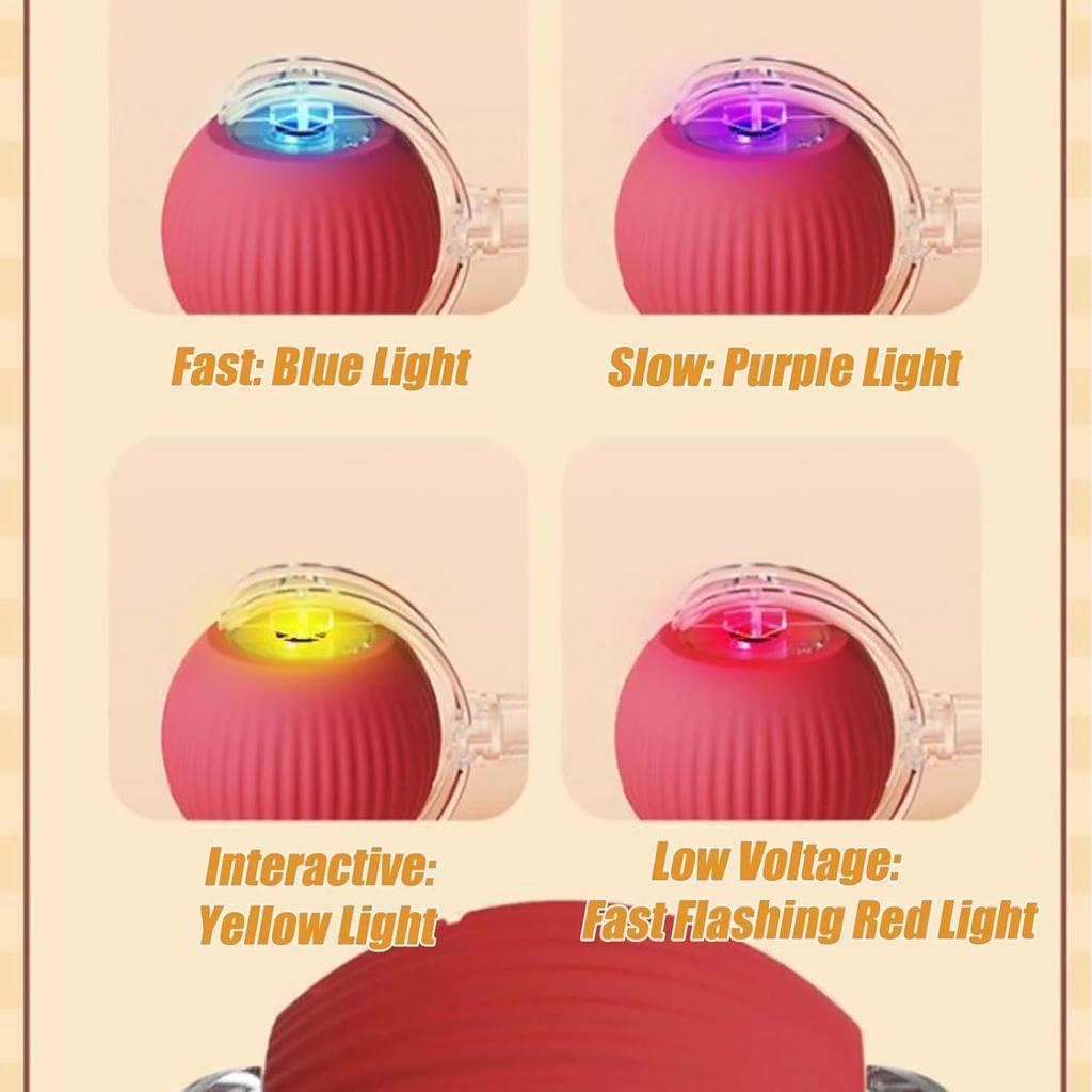 New Interactive Cat Toy,Ulvra Ball Toys for Cat (Red+Blue)