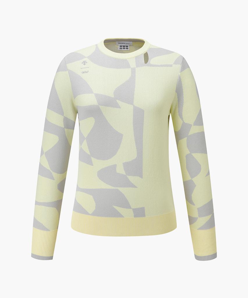 DESCENTE GOLF Women'S Round Jacquard Sweater (Dq12Wfkp12)