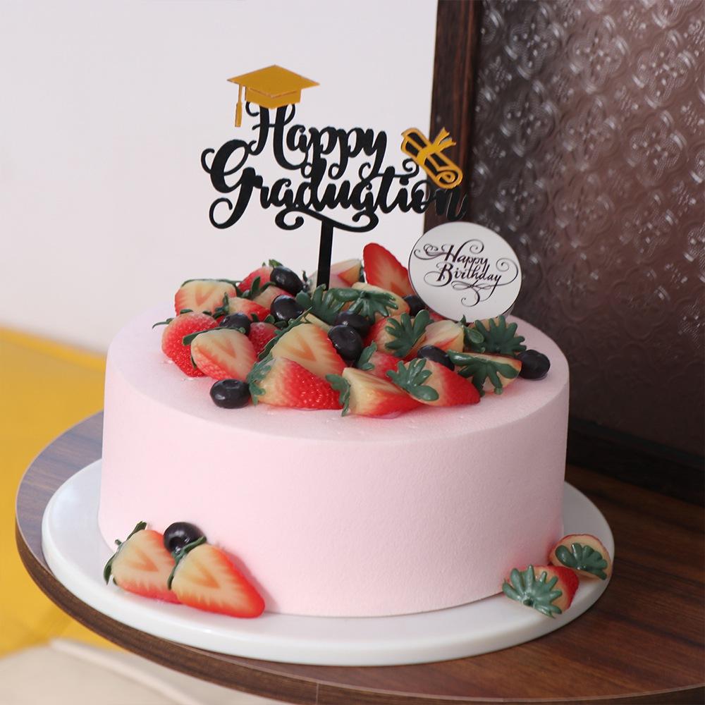 Акриловые украшения для торта Happy Graduation Cap, украшения для торта на выпускной вечер