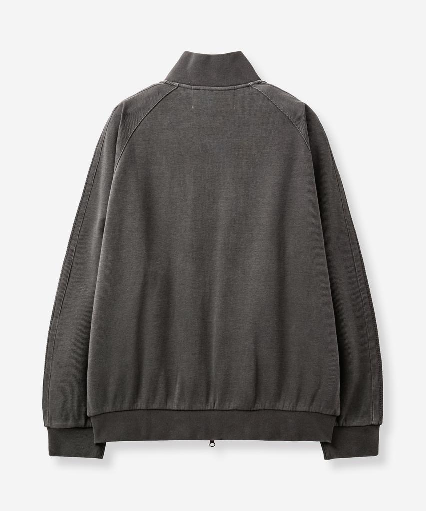 SATUR Roton Pigment Track Zip-Up Jacket Charcoal
