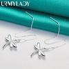 925 Sterling Silver Dragonfly Ear Line Earrings For Women Charm Jewelry