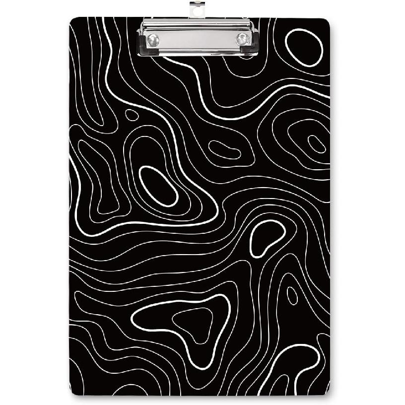 WAVEYU Cute Clipboard, Decorative Office Fashion Hardboard Wood Nursing Clip Board for Standard A4 Letter Size for Students, Women,12.5"x 9",