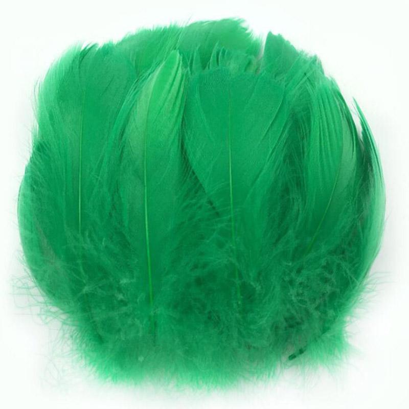 Colorful Party Feathers Craft Natural Goose Feather For Diy Home Decor White Wedding Feathers 100Pcs/Pack Garment Accessories