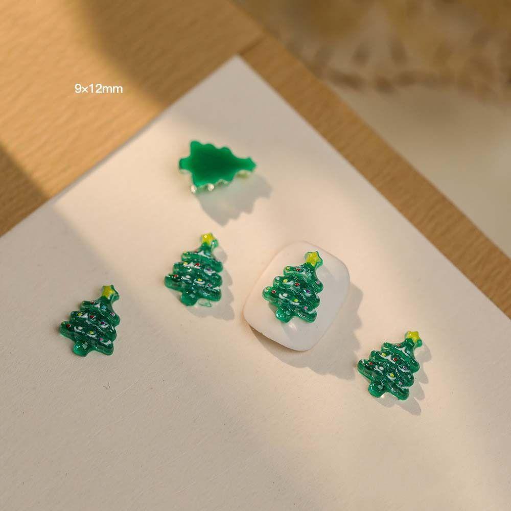 10 шт./компл. рождественские подвески для ногтей Рождественские аксессуары для ногтей Рождественские стразы для ногтей маникюрный салон