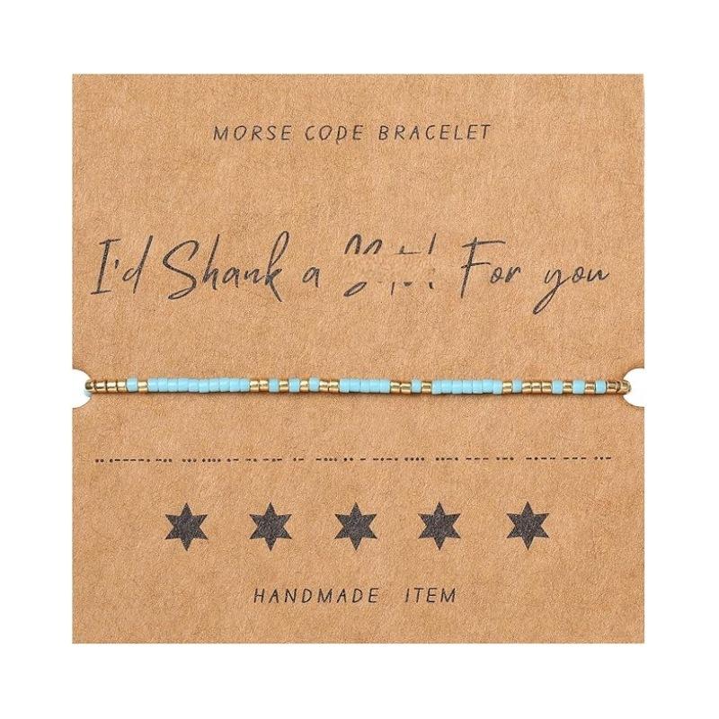 Браслет JYL TS Богемский плетеный азбукой Морзе с карточкой Призывает Тайну и Связь