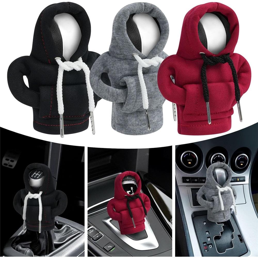 Крышка рычага переключения передач, 3-компонентная автомобильная крышка рычага переключения передач, декоративная крышка рычага переключения передач для автомобиля (Красный, Серый, Черный)