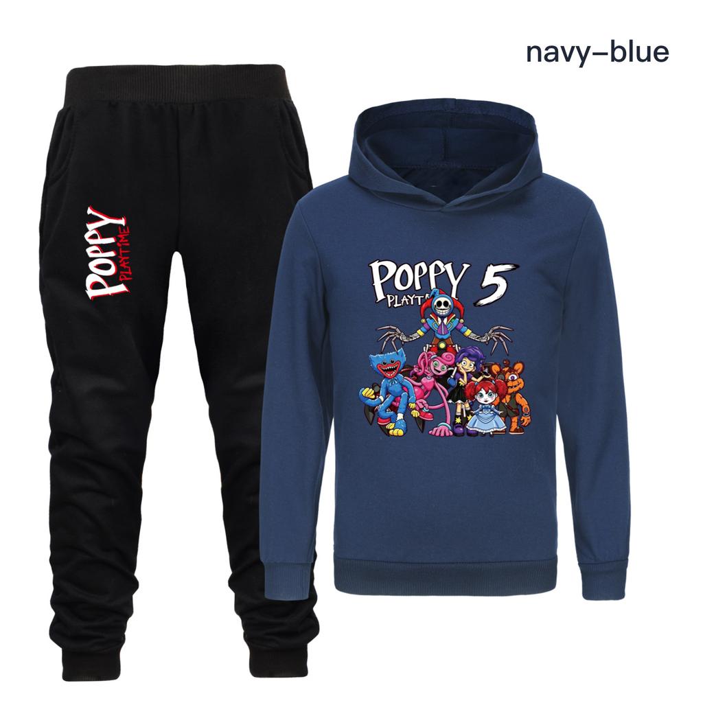Poppy playtime children's hooded sweatshirt trousers casual sports suit 5707
