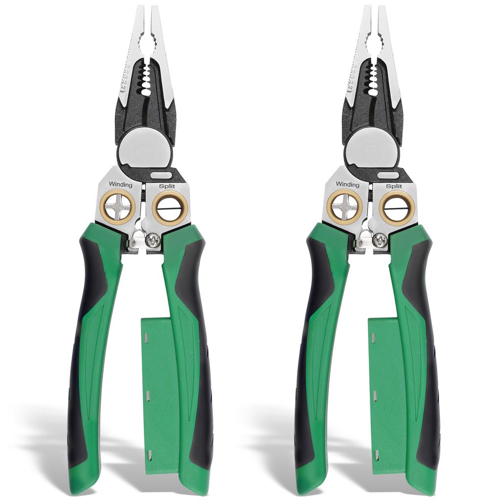 1/2 шт. Инструмент для снятия изоляции 8 в 1 с тестером напряжения Портативный из легированной стали для кабелей Толстый Тонкий