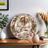 Круглая деревянная табличка «Святое семейство Иисуса», Идеально подходит для дома, праздничного декора, Табличка о рождении Иисуса, Идеальный подарок для друзей
