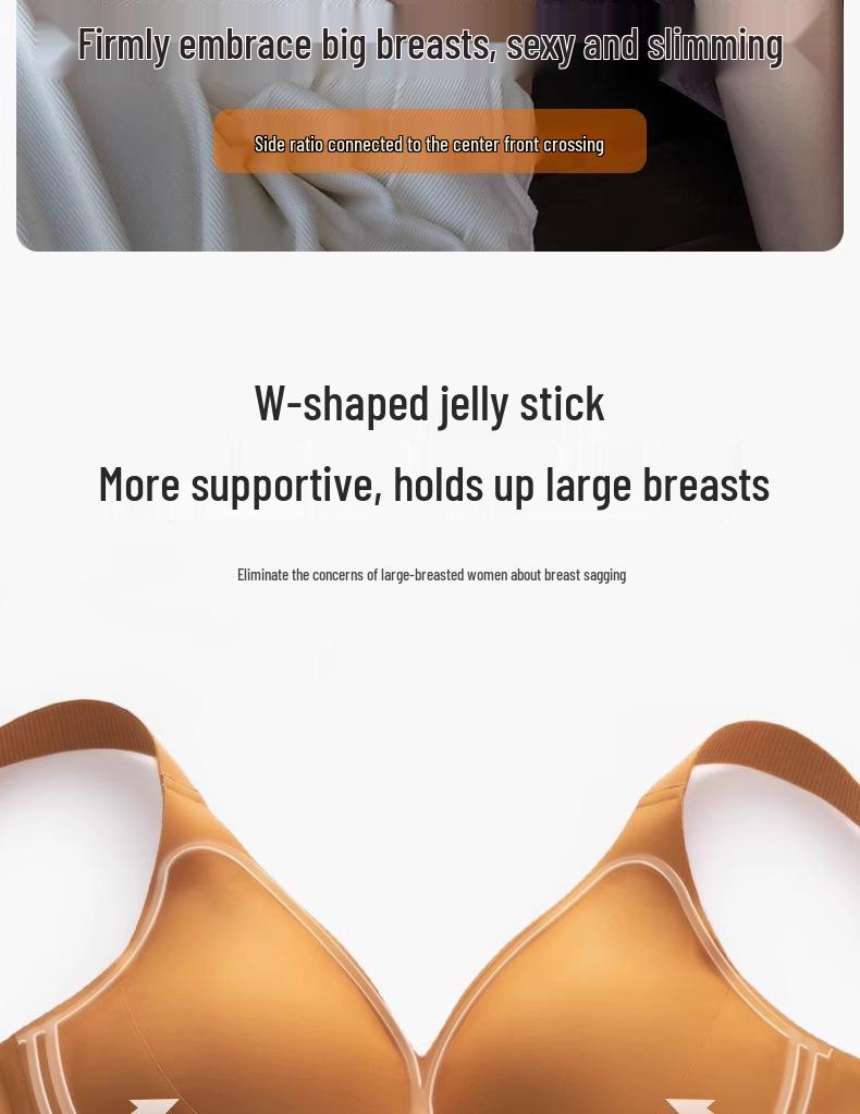 Seamless Women's Slimming Thin-Style Sports Bra with Rabbit Ear Cups and Side Support