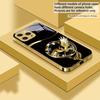 Красивый розовый феникс для iPhone 16 16Pro Max 15 P ro 14 13 Plus 12 Mini 11Pro Max XS Max XR Золотой чехол для телефона из закаленного стекла
