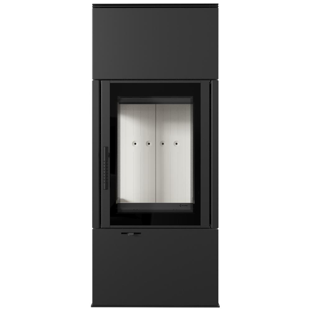 Freestanding Fireplace Stove KRATKI THOR VIEW 8kW Ø150 External Chimney Set