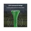 Solar Ground Stake Animal Repeller with Colour Ambient Light, Vibration and Infrared Detection for Garden Use, Rat Deterrent Device