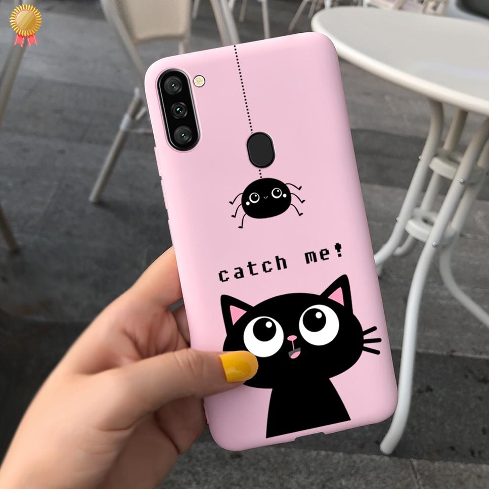 Чехол для Samsung Galaxy A11 Мальчик Девочка Забавный Мультяшный Кот Женщины Силиконовый Задний Чехол Для Samsung Galaxy A 11 SM-A115F 6.4 Funda Чехол