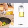 Olive Oil Dispenser Bottle,Auto Flip Oil Bottle, Kitchen Glass Container for Soy Sauce,Coffee Syrup-Cooking Oil Spray, Leakproof