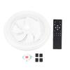 Ceiling Fan with Light White Outer Ring APP Remote Control Timer Flush Mount 360 Degrees  Oscillating Stepless Dimming
