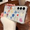 Прозрачный чехол с романтической любовью для Samsung Galaxy S25 S24 S23 S22 Ultra Plus S24 FE A15 A14 A55 A54 A36 A26 A16 A52 A35 5G Мягкий чехол