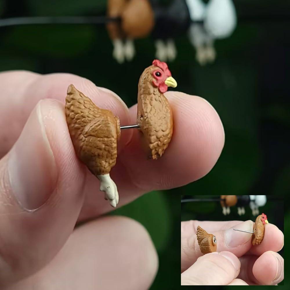 Элегантные Забавные Серьги-Курицы Фермерские Украшения Животные Ретро Серьги Забавные Подарки