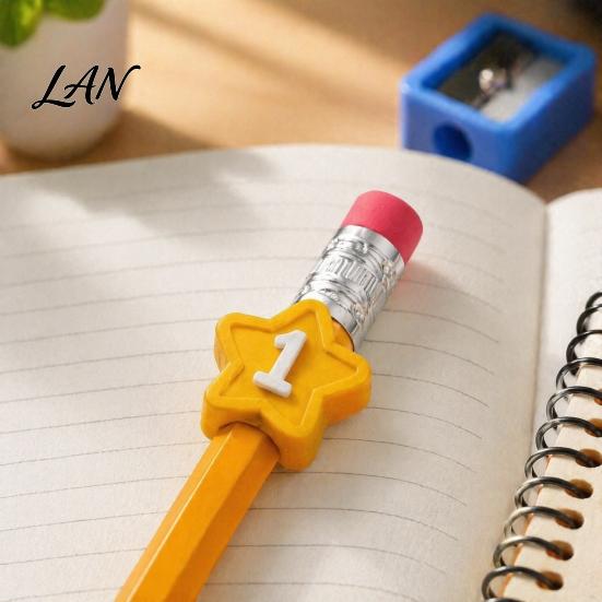 Numbered Pencil Caps for Primary School Cute Toppers, Lovely Charms, Pen Soft Elastic Pencils Toppers Decorations Supplies Classroom Rewards Silicone