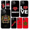 Мягкий чехол для телефона с флагом Марокко и футболом для iPhone 13 15 14 12 11 Pro MAX XR X SE XS 7 8 Plus, черный, полное покрытие