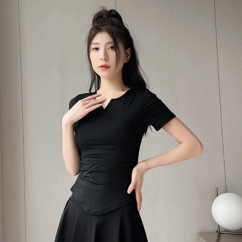 Womens Sports Top Skirt Set Badminton Tennis Running Yoga Quick Dry Athletic Wear