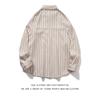 2024 Полосатая рубашка с длинным рукавом в японском стиле Гонконга Ins Свободная рубашка для мальчиков Летнее модное универсальное повседневное пальто