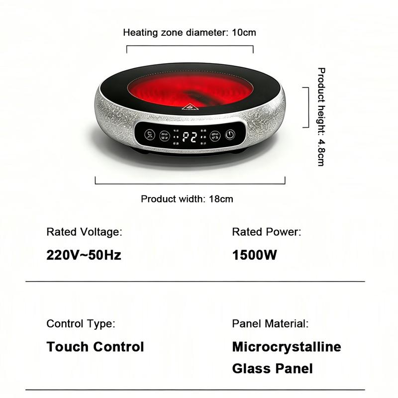 1500W Ultra Thin Electric Ceramic Stove Mini Cooktop Coffee Hot Plate Infrared Heating Furnace Tea Cooker Boiler Kettle Heater