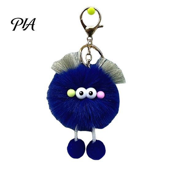 Fluffy Plush Ball Keychain Cartoon Keychain, Pompom with Metal Clasp, Backpacks Handbags Keys Decorative Pendant for Men Women Girls Backpack Charms