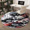 1pc Anime Cartoon Design Round Carpet  Office Chair Mat, NonSlip Rug for Home Decor