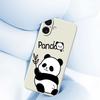 Для iPhone 17 Чехол с принтом панды Прямоугольный край TPU Задняя крышка телефона