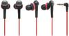 Audio Technica SOLID BASS Inner Ear Headphones Black Red BRD ATH-CKS55
