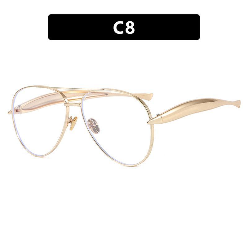 Модные женские ретро-солнцезащитные очки в уличном стиле, металл, 2025