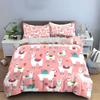 Pink Llama Pattern Bedding Set Bedding Duvet Cover Set Duvet Cover Pillowcases (1 * Duvet Cover 2 * Pillowcases, without duvet insert)