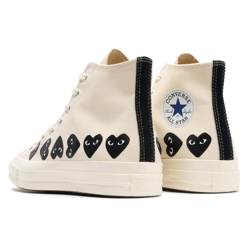 Converse Кеды Chuck Taylor All Star 70 Hi Comme Des Garcons PLAY с принтом «Множество сердец» Молочные A08148C