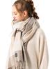 Thick Large Lucy Stole for Plus Plaid Solid Cream Loo&c Women, Autumn/Winter, Size, Pattern, Color, Shawl, Throw, Unisex, Men's [Free Size-10 Beige]