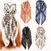 Women's Paisley Print Square Scarf Satin Sheen Lightweight Head Wrap Fashion Accessory Summer Geometric Shawl Neck Scarf