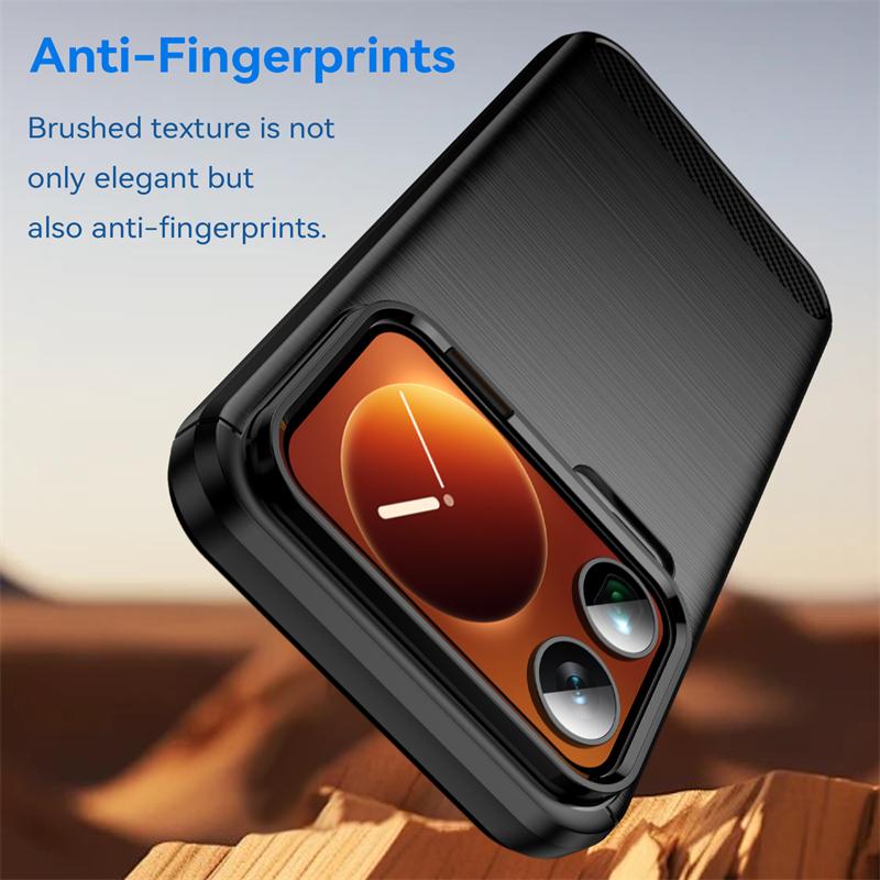 For Cover Xiaomi 17 Pro Max Case For Xiaomi 17 Pro Max Shockproof TPU Silicone Carbon Fiber Back Case For Xiaomi 17 Pro Max Case