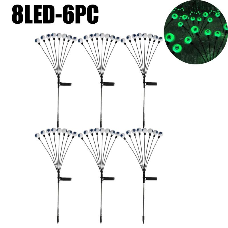 Светящиеся Глазные Яблоки Солнечные Фонари Водонепроницаемые Раскачивающиеся Хэллоуин Садовый Декор Уличная Дорожка Двор Страшные Вечерние Огни Авто Вкл/Выкл