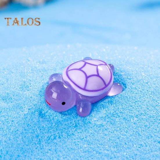 10/30 шт. красочная мини-фигурка черепахи, светящаяся в темноте, крошечное украшение в виде черепахи, миниатюрная статуэтка животного, настольное украшение, сувениры для вечеринки