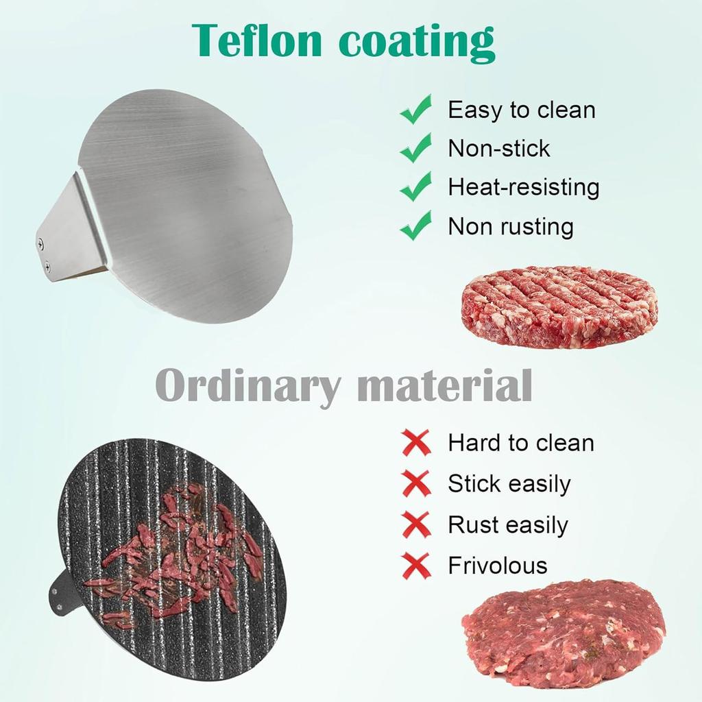 Пресс для мяса из нержавеющей стали, Пресс для котлет, Квадратный круглый пресс для мяса, Пресс для мяса для гамбургеров, Пресс для мяса, Кухонные принадлежности