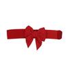 Vintage Bow Knot Elastic Waist Belt for Dress Women Elegant Stretchy Wide Waistband Cinch Belt