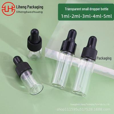 Прозрачные бутылки-капельницы: 1мл-5мл для эфирных масел, косметики и образцов