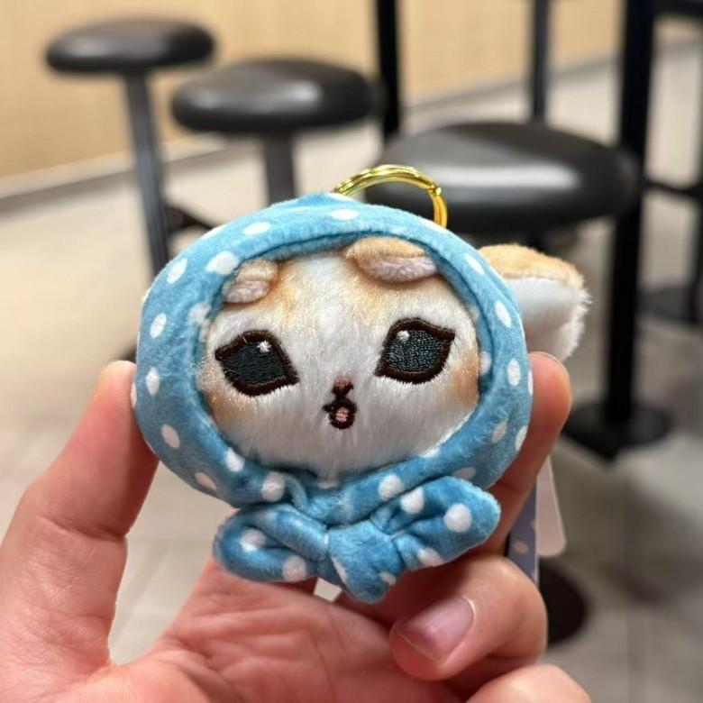 Cartoon Cat Plush Keychain With Pp Cotton Filling For Backpack Decor And Gift For Kids